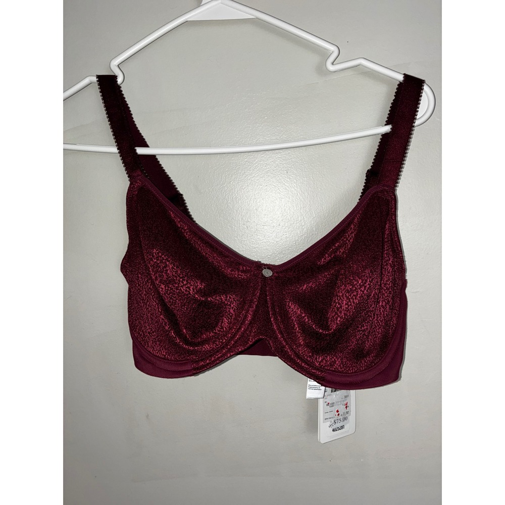 Fantasie Demure Bra Women 30FF Fig Burgundy Underwire Moulded Non Padded